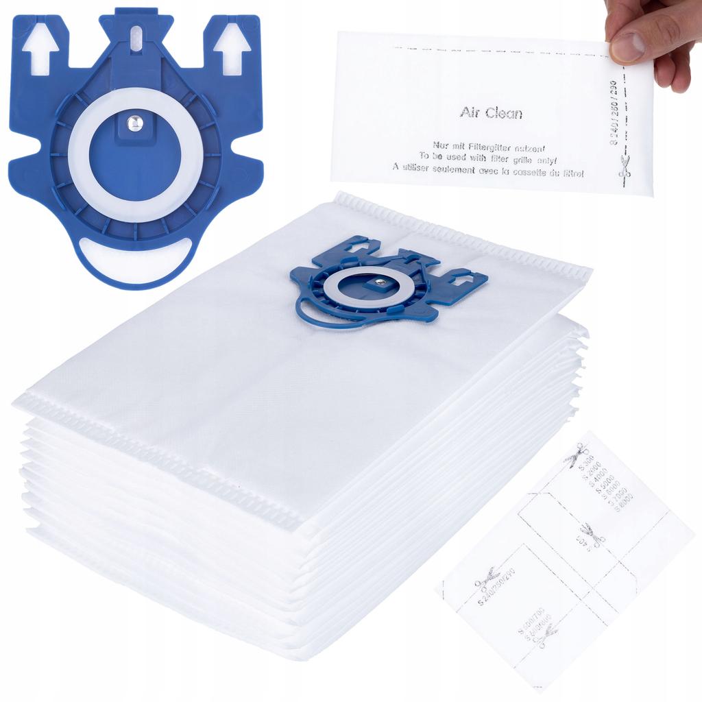 Rosfix Worki do Odkurzacza – 24 Worki + 4 Filtry | Automatyczne Zamykanie | Filtracja 99,9% Kurzu
