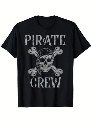 Pirate Skull Crossbones Crew T-shirt