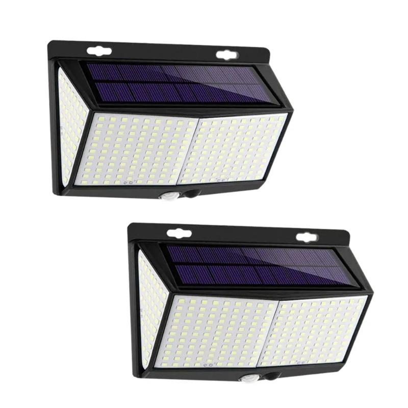 Solar Motion Sensor Wall Lights Outdoor Waterproof Wireless Security Lamp with 3 Modes for Garden Pathway Yard & Front Door