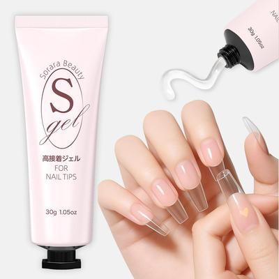Sorara Beauty Клей для типс для ногтей Большая емкость 30 г Твердый Высокопрочный Не требует давления рук Также подходит для типс и 3D-арта Минимальное количество геля,