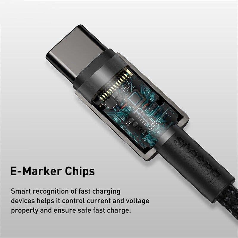 Baseus 100W Type C Cable For iPhone 15 USB C PD 5A Fast Charging Charger Wire Cord For Macbook Samsung Xiaomi Type C Laptop USB C Cable