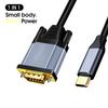 Type-c To Vga Conversion Cable Usb3.1 Mobile Phone Notebook Monitors Projectors Usb C To Vga Adapter