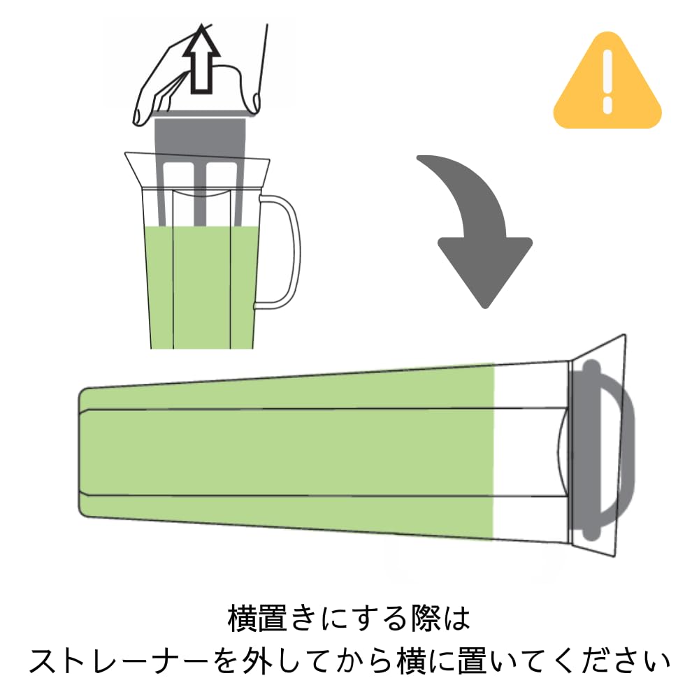 HARIO Cold Brew Tea Pitcher, Lily, 1200mL, for Cold Brew Tea and Coffee, Dishwasher Safe, Tritan Pale Gray, CBL-12-PGR