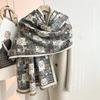 Classic Cartoon Kitten Style Scarf Women's New Versatile Extra Long Imitation Cashmere Fashion Warm Shawl