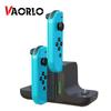 VAORLO 6 In 1 Charging Station Docking Type-C For Switch Joy-Con Controllers Portable LED Display Charger Stands For Switch