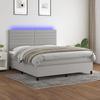 VidaXL Slat Bed Base with Mattress and LEDs, Upholstered Bed, Double Bed, Adult Bed for Interior Bedroom, 3134965