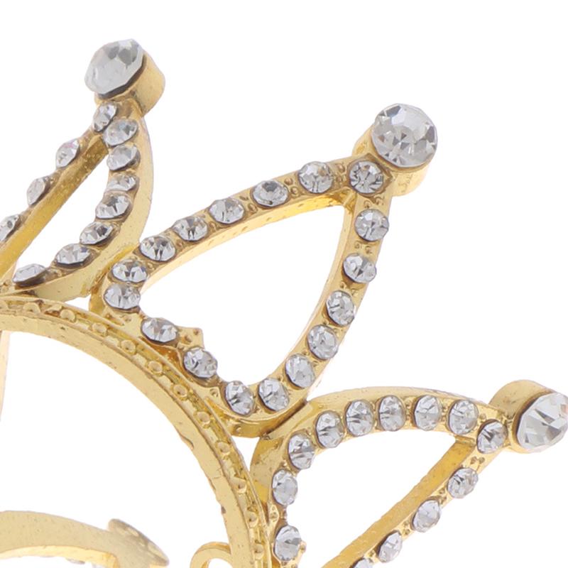 Mini Crown Princess Topper Crystal Pearl Children Hair Ornaments Party Decor