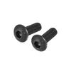 uxcell M3x8mm Hex Socket Button Head Bolts, Alloy Steel Fastener Hardware Full Thread Lock Set, Hex Socket Half Round, Pack of 100
