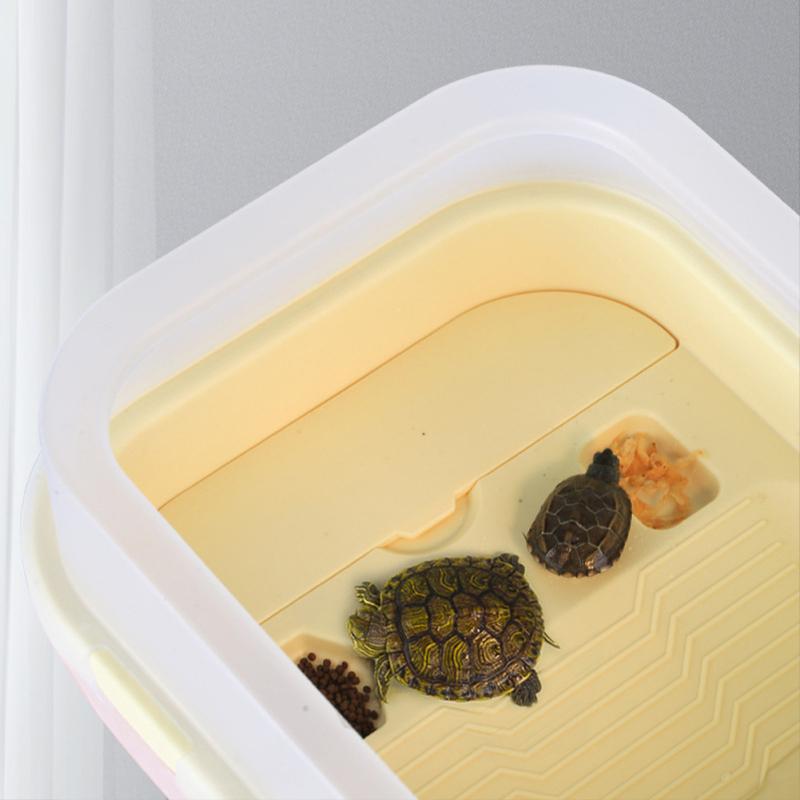 Аквариум для черепах с фильтром, аквариум для черепах с платформой для купания, донный дренаж, 3-уровневая конструкция
