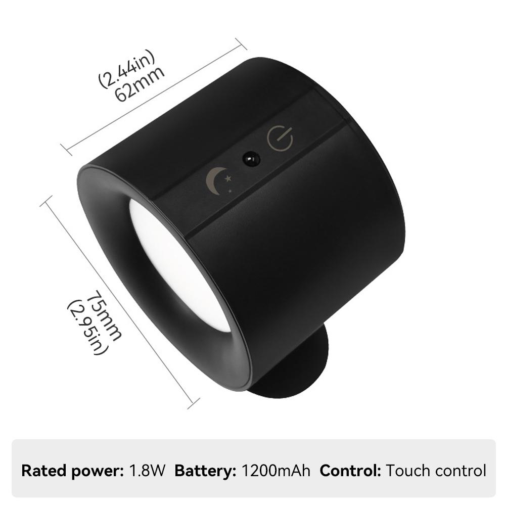 Светодиодный настенный светильник, перезаряжаемый, сенсорный, с двойной головкой, вращающийся на 360°, беспроводной пульт дистанционного управления, светодиодный прожектор для освещения спальни