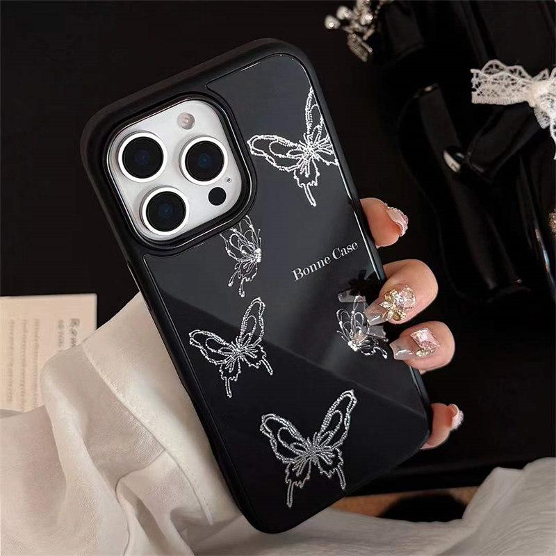 Высококачественный чехол Art Painting Line Butterfly для iPhone 16 Pro Max 15 14 Plus 13 12 Pro, акриловый защитный чехол от падения