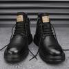 Мужские зимние рабочие ботинки в британском стиле из бархата с высоким берцем в стиле ретро – молодежные повседневные модные ботинки Martin на шнуровке