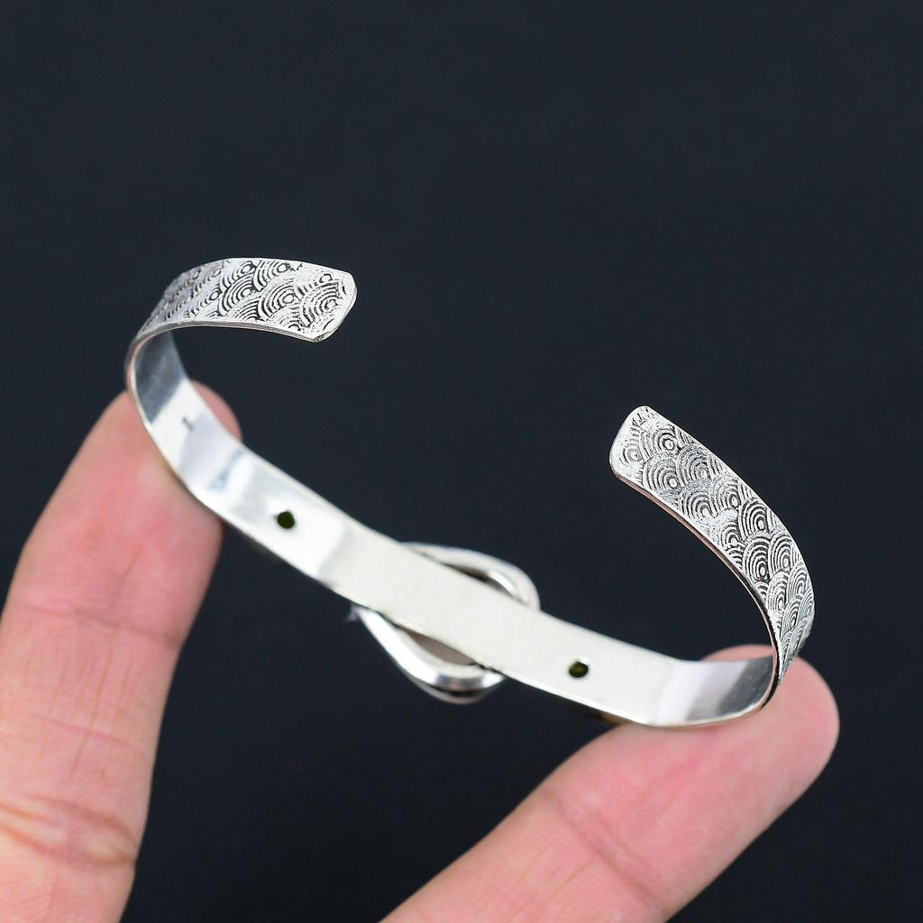 Сахасрара Чакра Грушевидный Сколецит Драгоценный камень Цитрин Браслет Ювелирное изделие 925 Стерлинговое серебро