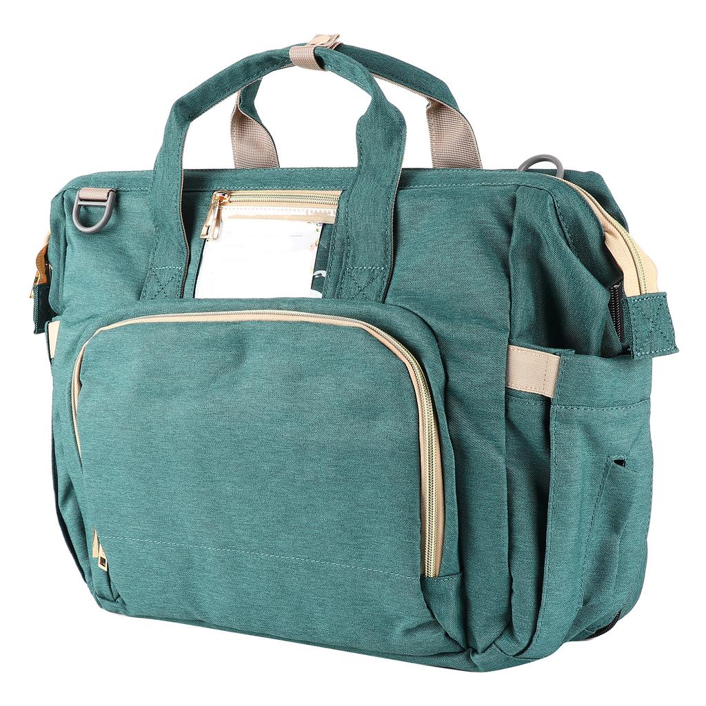 Многофункциональная складная дорожная пеленальная станция для кроватки, переносная сумка для подгузников на открытом воздухе(зеленый )