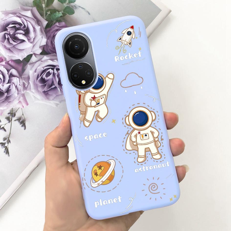 For Honor X7 X7a Case Lovely Duck Astronaut Soft Silicone Matte Phone Cover For Honor X7b CLK-LX1 Funda X 7b X 7a HonorX7 Bumper