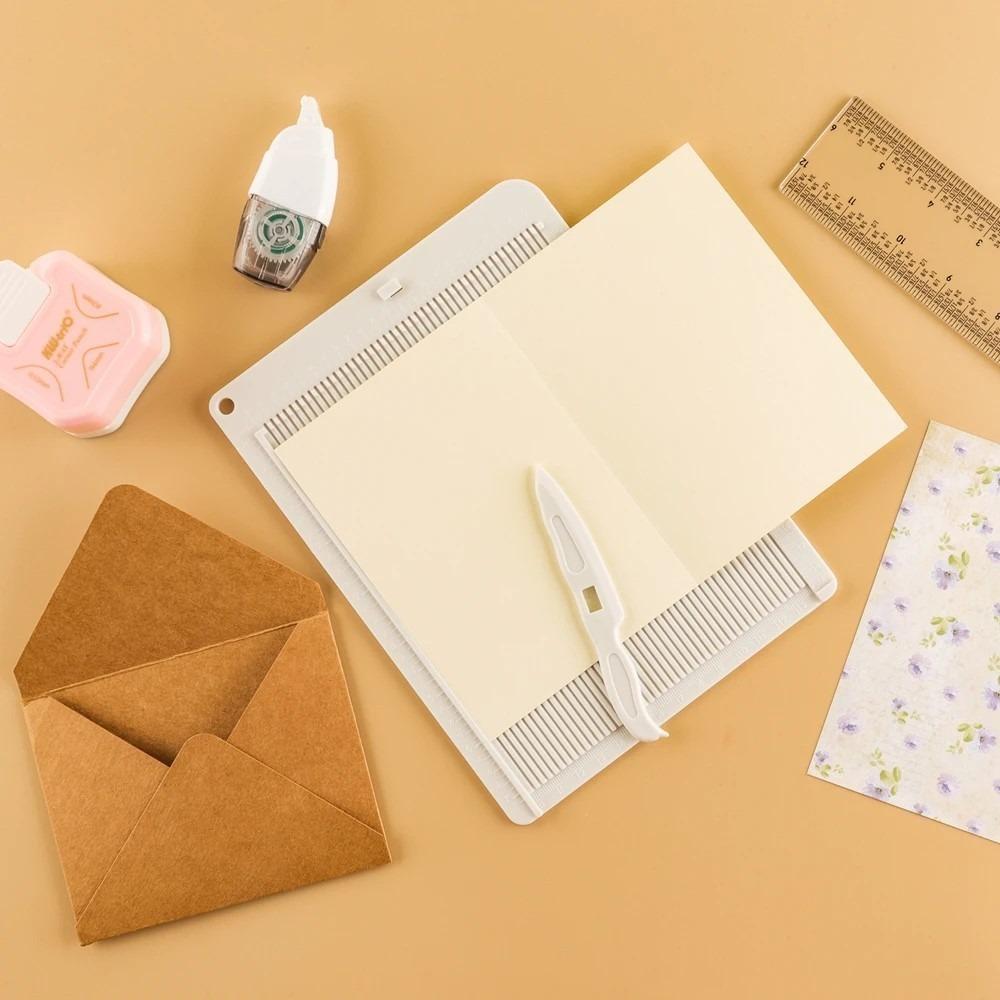 Пластиковая доска для резки бумаги и биговки, DIY, для подарочной коробки, письма, многоцелевая мини-доска для биговки с измерительной сеткой