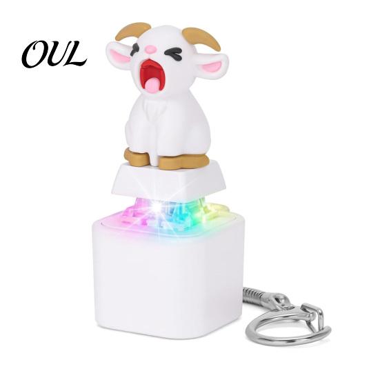 Decompression Clicker Toy 1/2/3Pcs Screaming Goat Keyboard Fidget Toy, Rechargeable Sheep Finger Stress Relief Gadget with Light Sound, Animal
