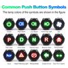 12mm Plastic Push Button Switch IP65 Waterproof 12V 24V Pre-Wired Symbol LED Dash Indicator Switch for Car Marine Boat RV Truck