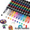 8101 Акриловые маркеры с мягким наконечником - 12/24 цвета для студенческого творчества, DIY и граффити