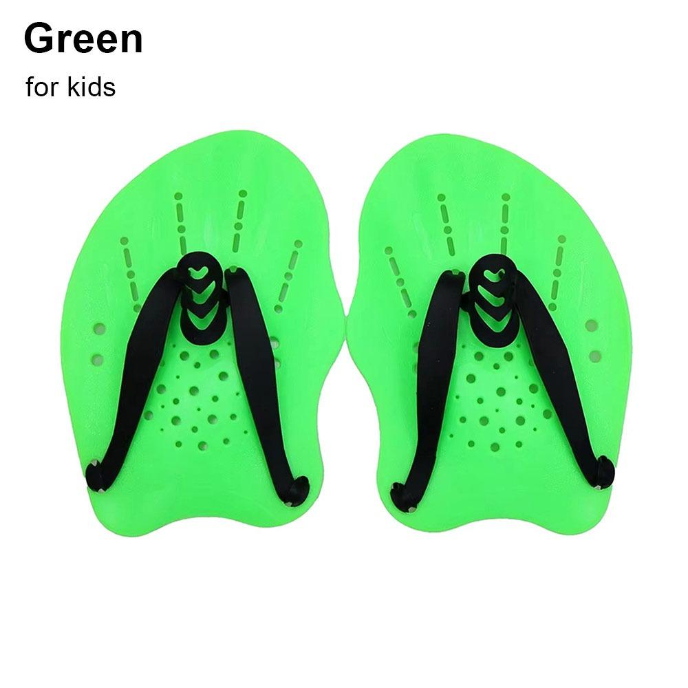 1Pair Freestyle Swim Paddles With Silicone Straps Kids/Adult Swimming Frog Paddle Adjustable Hands Fins Flippers 4
