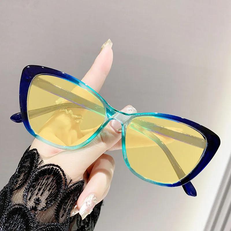 Cat Eye Night Vision Myopia Glasses for Women Men Ultra-light Near Sight Eyewear Fashion Prescription Glasses Diopter 0 To -4.0
