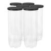Tennis Ball Holder with Clear PVC Tube and Protective Black Lid for Storage Indoor Outdoor Use 6pcs