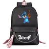 Anime Backpack Usb Teen Student School Bag Men'S And Women'S Leisure Travel Backpack
