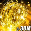 Светодиодные гирлянды из медной проволоки на батарейках, гирлянда, водонепроницаемая, наружная, сказочная подсветка, рождественская, свадебная вечеринка, декор, оптовая продажа