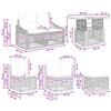 Garden Sofa Set 7 Pieces Black and Cream White Poly Rattan