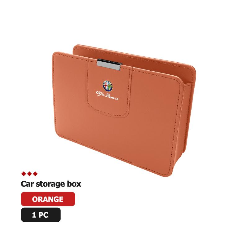 PU Leather Car Seat Side Door Storage Box Phone Pocket Pouch For Alfa Romeo 159 Giulietta Giulia 147 Mito 156 159 166 GT Stelvio
