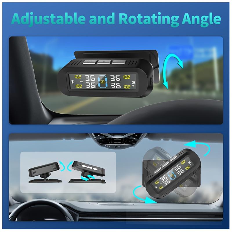 Solar Car TPMS with Digital Display and Real-Time Tire Pressure Alerts