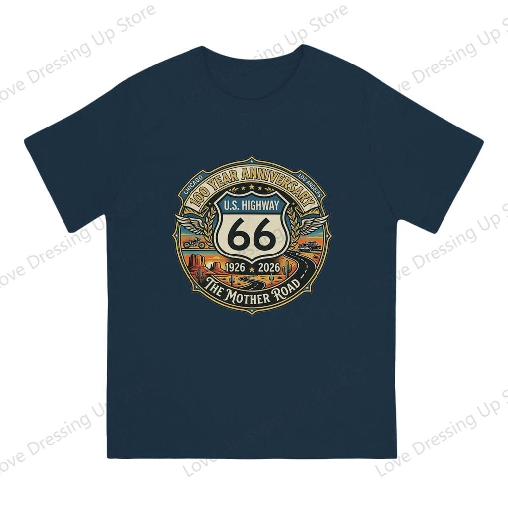 Route 66 Large Printed Cotton Unisexs Tshirt Street Cool Tshirts Funny Tops