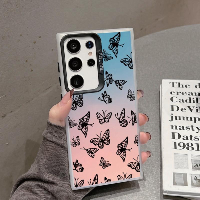 Чехол с рисунком бабочки, устойчивый к падениям, для Xiaomi Redmi 13C Poco C65 Samsung S24 Ultra A55 iPhone 15 Huawei Honor 90, противоударный защитный бампер