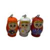 3шт деревянная кукла с цветочницей, раскрашенная кукла, дизайн, матрешка, брелок, сумка, декор, кулон