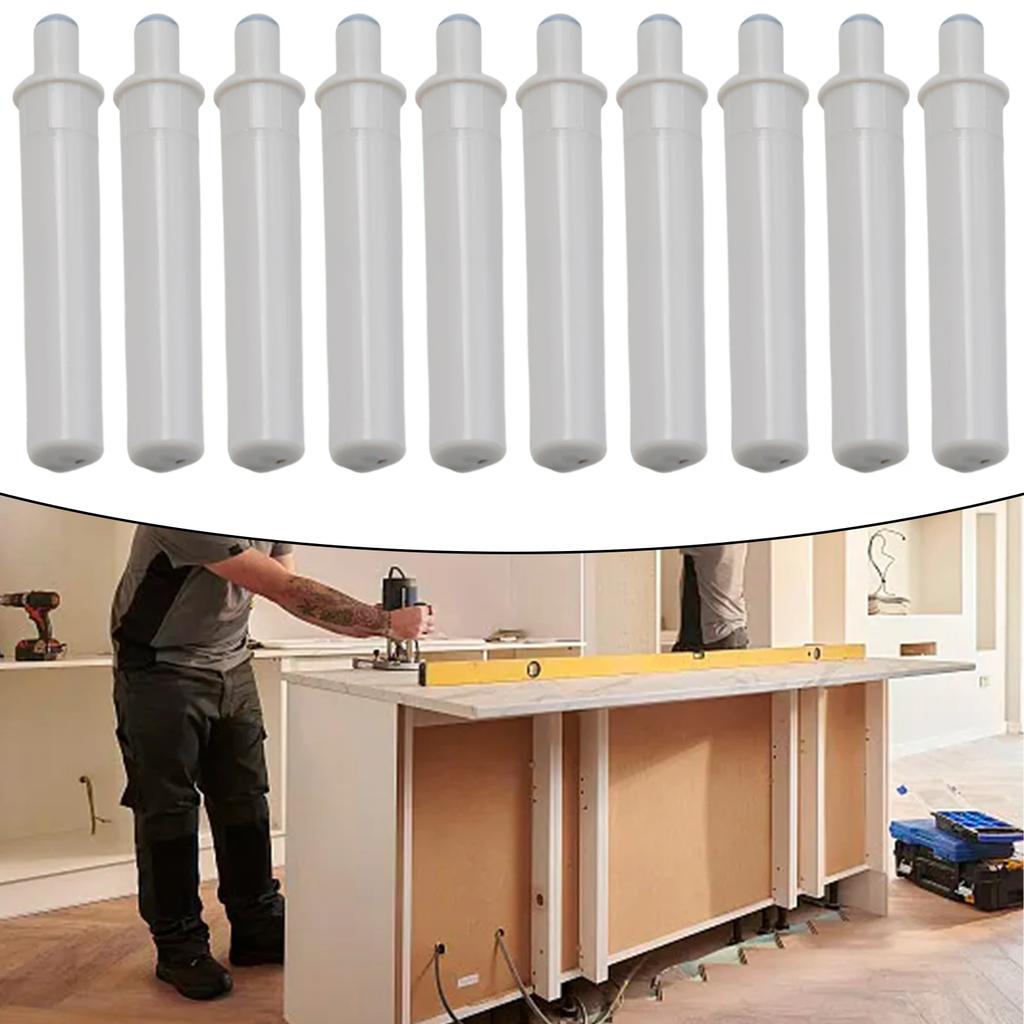 Dampers 10pcs Cabinet Door Catch with Noise Reduction & Push To Open System for Use In Cupboards Drawers & Cabinets