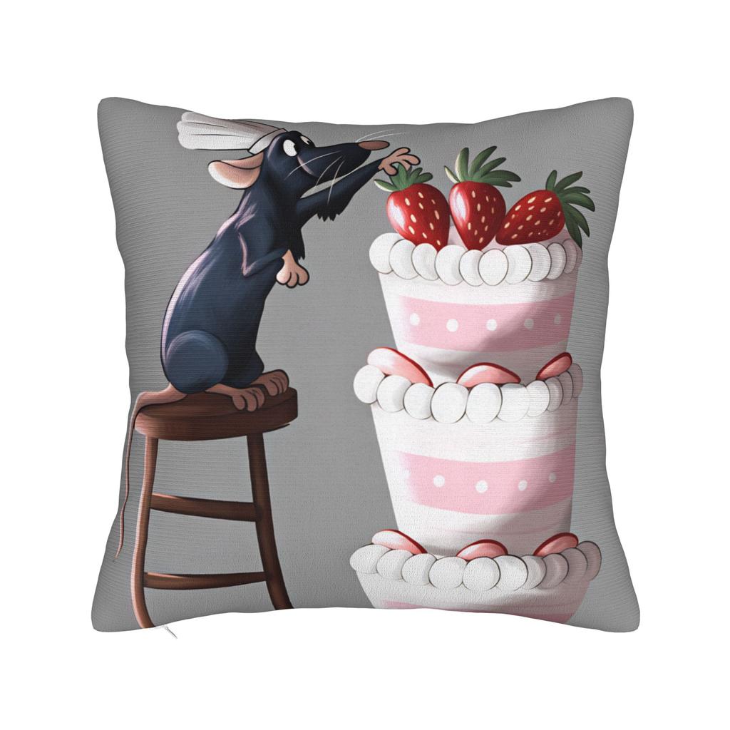 Ratatouilles Pillow Case Retro Trendy Pillow Cover Soft Graphic Cushion Cover Pillowcases For Sofa Bedroom Home Decor