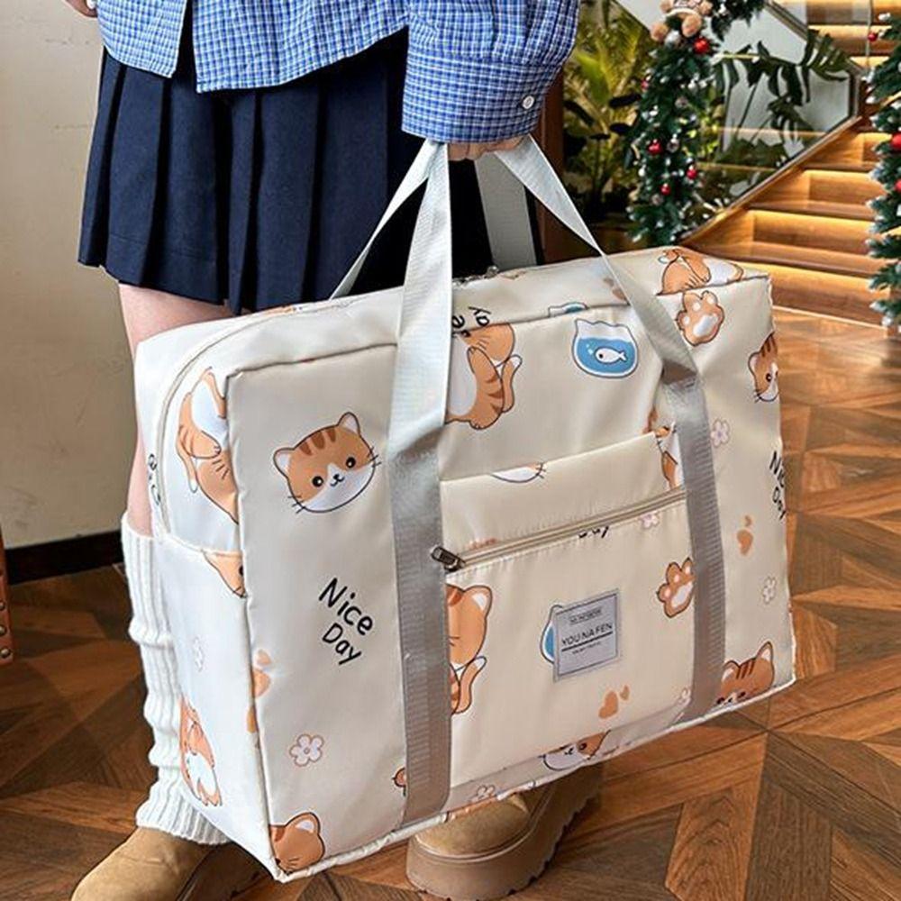 Cartoon Handheld Storage Bag Casual Sport Training Bag Student Quilt Storage Bag Business Trip