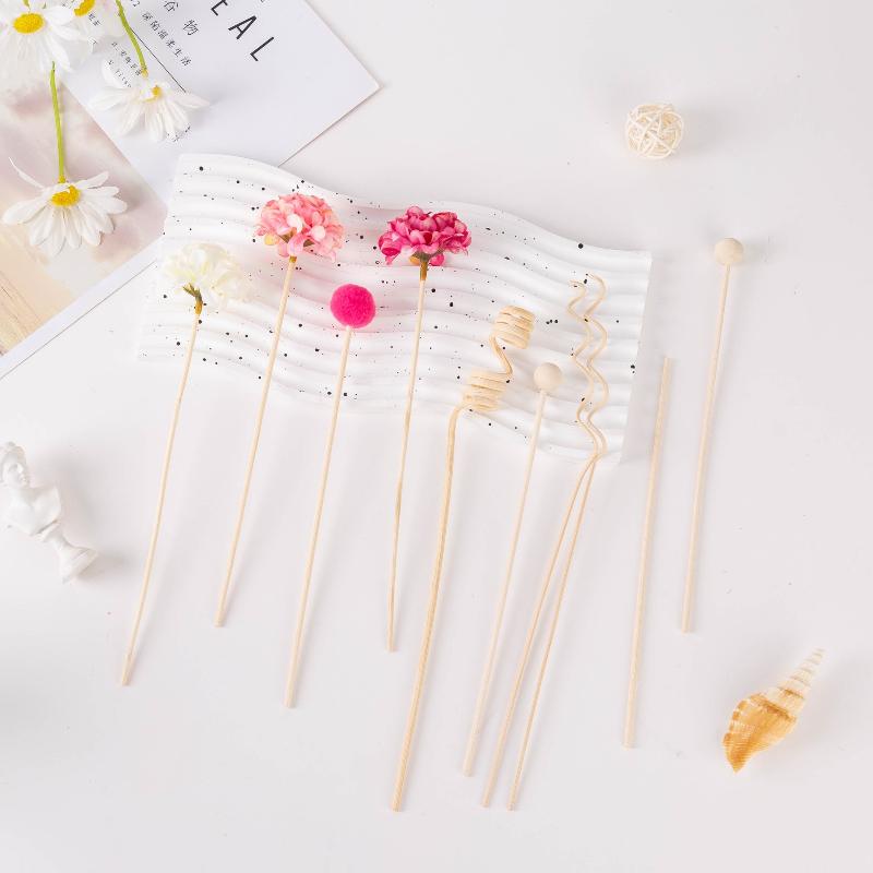 10 шт./набор Цветы гортензии Палочки для диффузора DIY Без огня Ароматизатор Замена Наполнитель Освежитель воздуха Ротанговые палочки Декор для дома