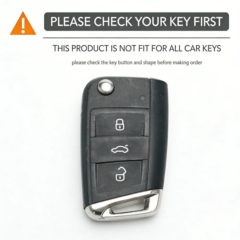 2026 Keychain Silicone Car Key Case Cover for Volkswagen VW Golf 7 MK7 Tiguan Mk2 for Skoda Octavia 3 A7 Kodiaq 2017-2021 SEAT