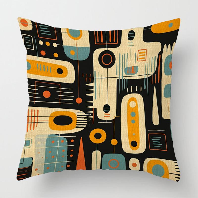 Home Decor Colorful Geometric Pattern Throw Pillow Covers Pattern Cushion Cover Suitable for Sofa Bedroom Car Pillow Cover