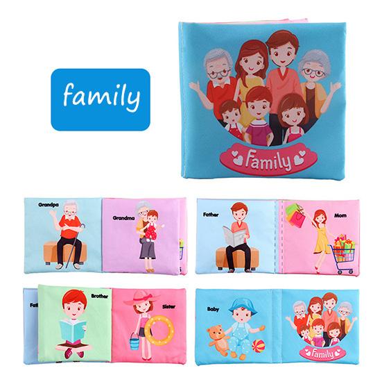 Детская тканевая книга, книга для раннего образования, английская тканевая книга, хвосты животных, познавательные игрушки для раннего образования