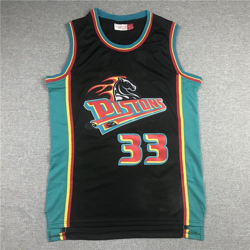 Mens Detroit Pistons Basketball Jersey With Embroidered Name Number - Rose 25 Griffin 33 Drummond 0 Thomas 10 Rodman
