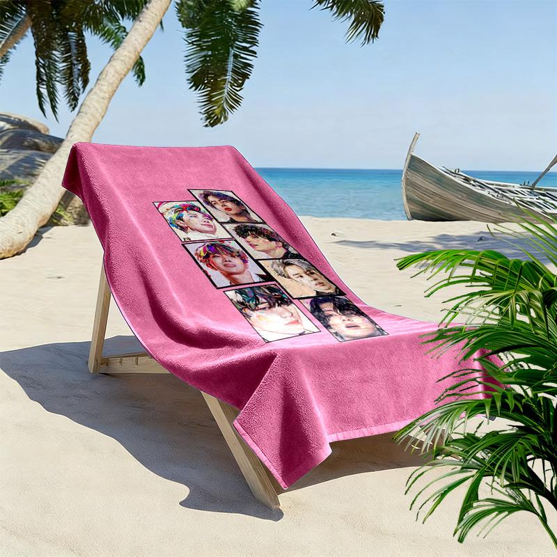 Harmony BTS's Journey beach towel Beach towel for vacation photos Portable for travel swim quick-drying swim towel seaside Fashion Comfort