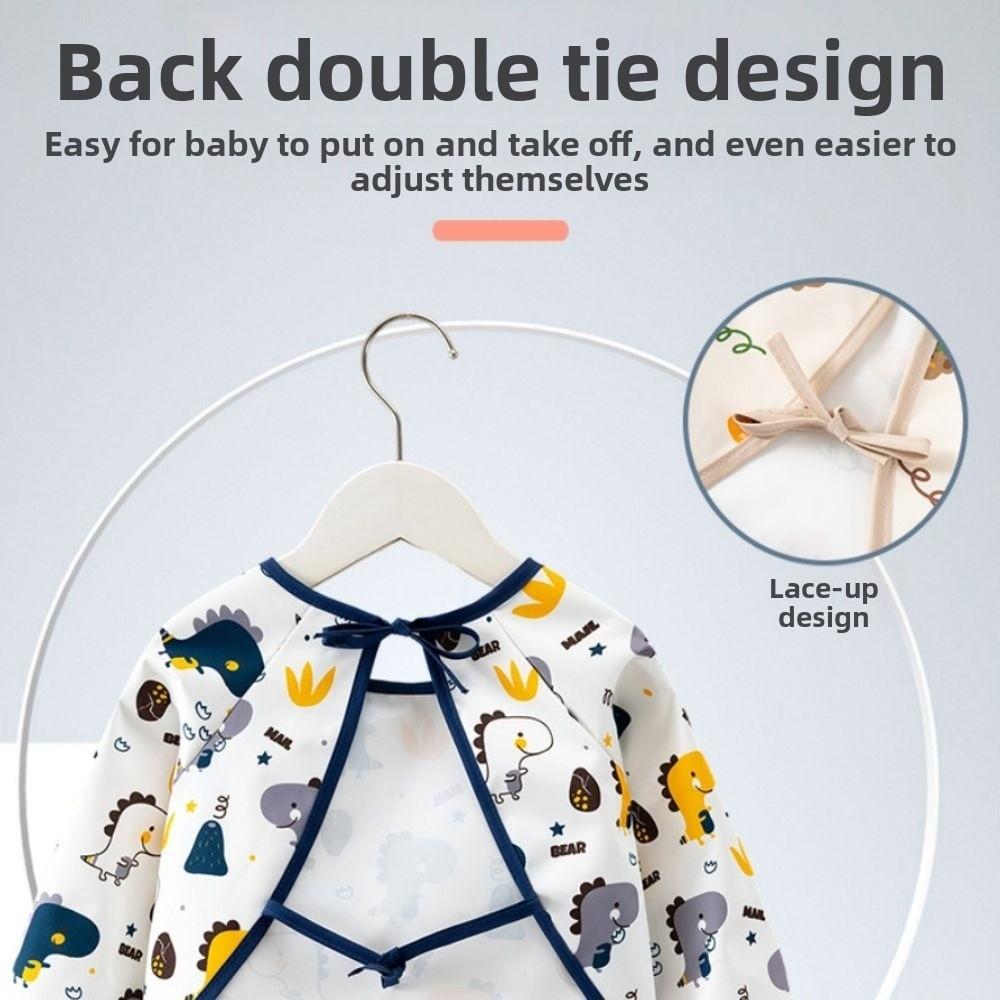 Waterproof Baby Long Sleeve Apron Feeding Blouse Toddler Bibs New Children Feeding Bib