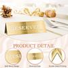 10PCS Water Resistant Waterproof Gold Double-Sided Table Signs For Wedding, Birthday, Party, Meeting- Reserved Seat