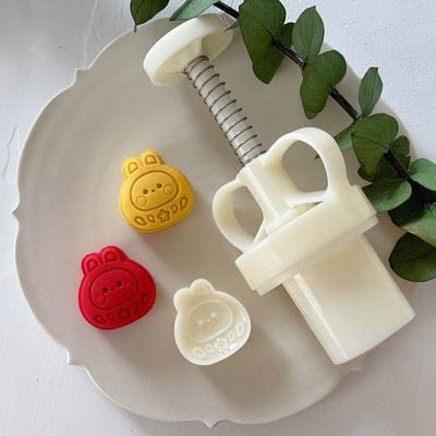 20 г Формы для лунных пряников в форме кролика Формы для лунных пряников Штампы для лунных пряников Ручное давление Пластиковый материал Кухонные аксессуары для выпечки