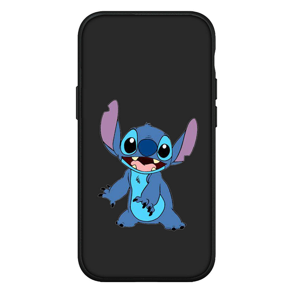 For iPhone 15 14 Xiaomi Redmi Note 13 12 11 Pro Max X 8 7 XR Samsung Galaxy A15 S24 S23 Huawei OPPO A38 Lilo Stitch Black Cartoon Pink Cute Phone Case