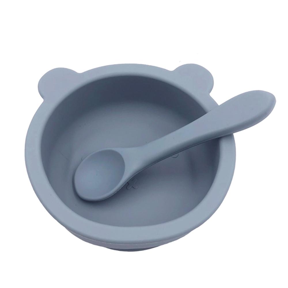 Silicone Suction Bowl for Babies Toddlers Self Feeding Baby Bowl with Spoon BPA Free Dishwasher &