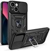 Чехол для iPhone 13 Чехол для iPhone 14 Pro Чехол для iPhone 13 Pro MAX Магнитное кольцо-держатель Бронированный чехол для телефона Защита камеры сдвижной Задняя крышка