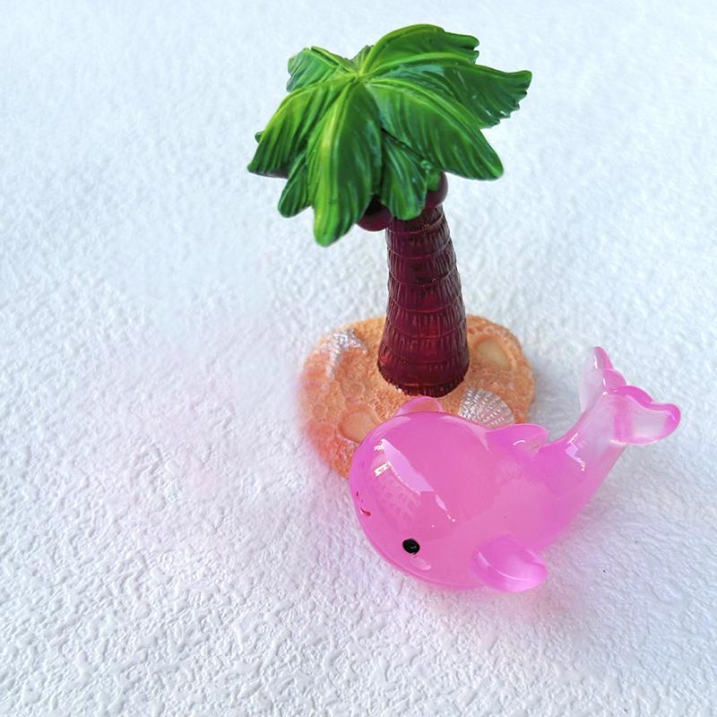 1 шт. Мини светящийся кит домашний декор ландшафтный дизайн смоляные поделки светящийся кит сад аквариум миниатюры украшения украшения